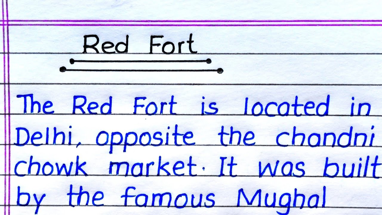 Red Fort Essay in English || Essay on Red Fort in English || Paragraph on Red Fort