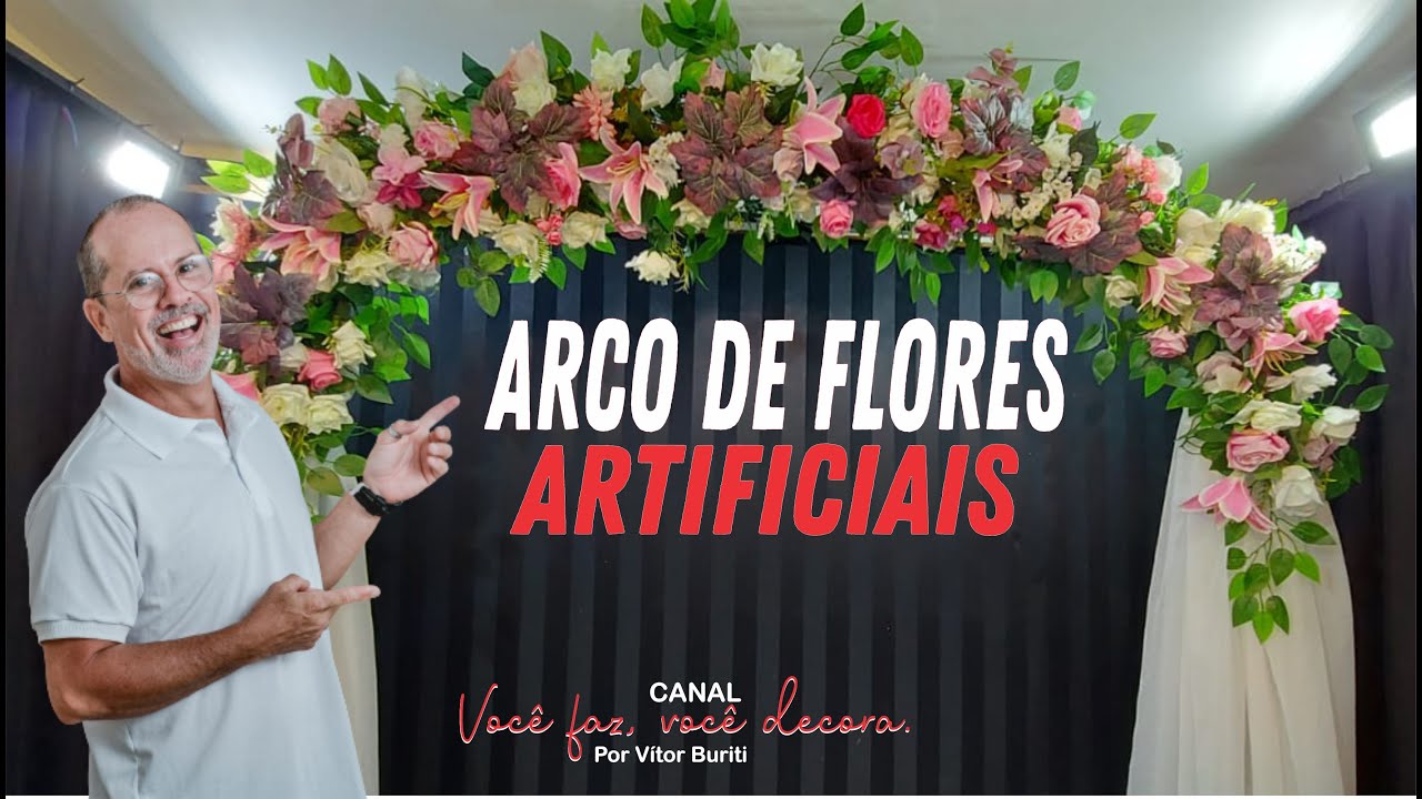 PASSO A PASSO DE COMO FAZER UM ARCO DE FLORES ARTIFICIAIS PARA DECORAÇÃO DE FESTA