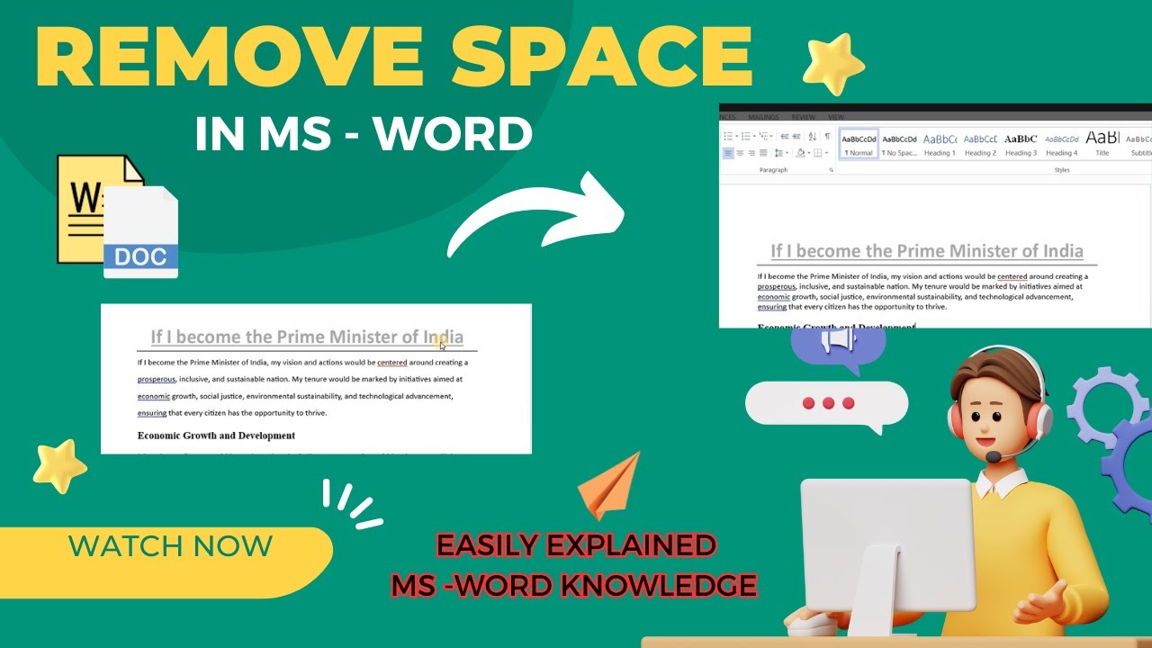 how to remove space in MS - WORD | #msword_computer #mswordforbeginners #technology #msword #hindi #