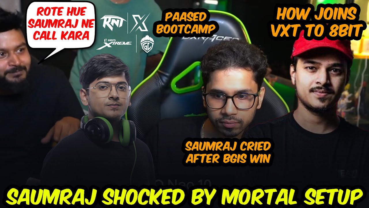 Saumraj CRIED😢 Shocked by Mortal Setup😱 How Joins 8BIT🥵 Passed RNTX GODL Bootcamp | 8Bit Thug