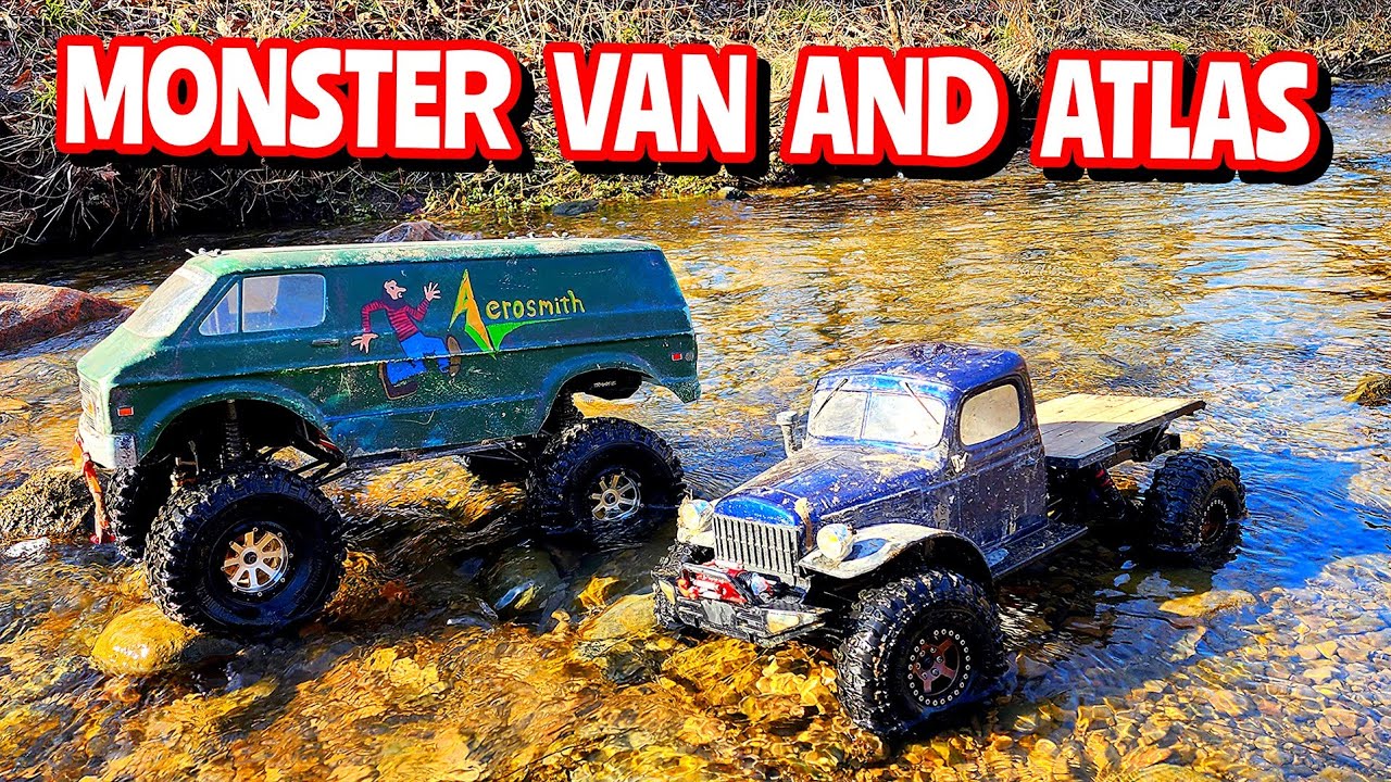 Trx4 Monster Van and FMS ATLAS sloppy trailing 