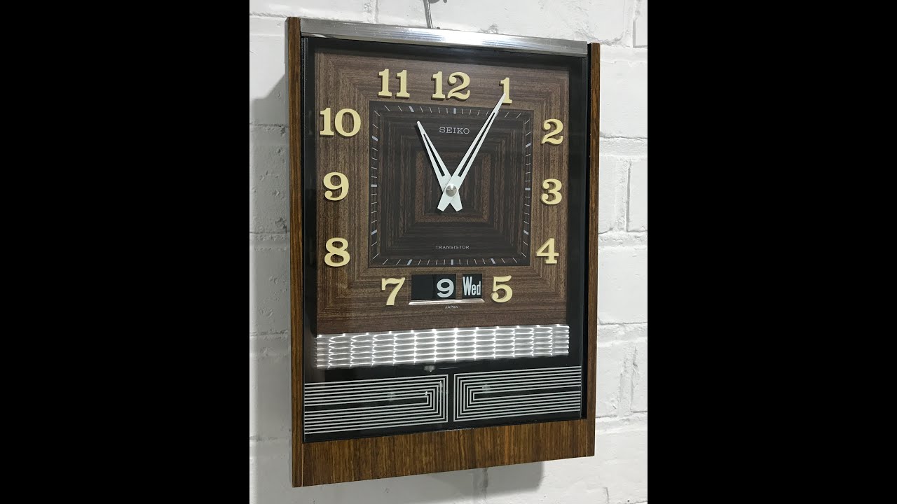 Vintage Seiko Transistor Date Time Wall Clock | Item# 1527  - Adelaide Clocks