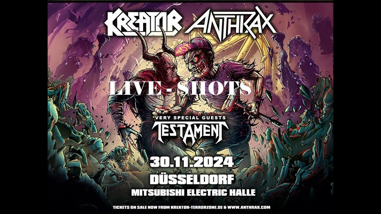 Anthrax Kreator Testament - Live Düsseldorf 30.11.2024