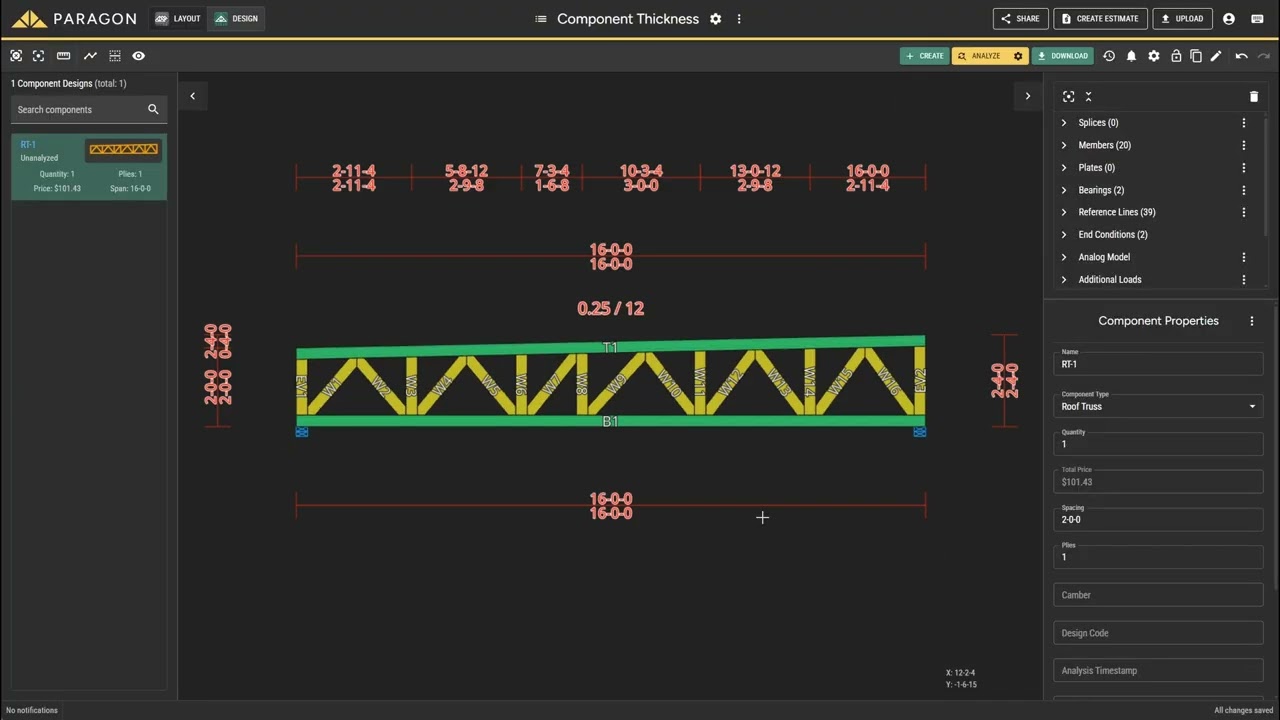 Changing Feature Pattern Trusses from 4x2 to 2x4