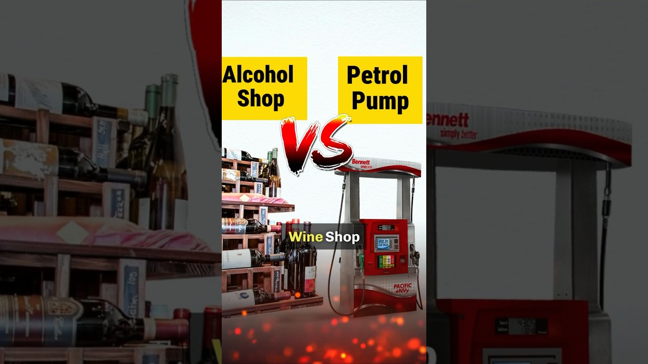 Petrol pump vs Wine shop 💸🤯 #petrolpumpbusiness #alcohol #businessowner #shorts