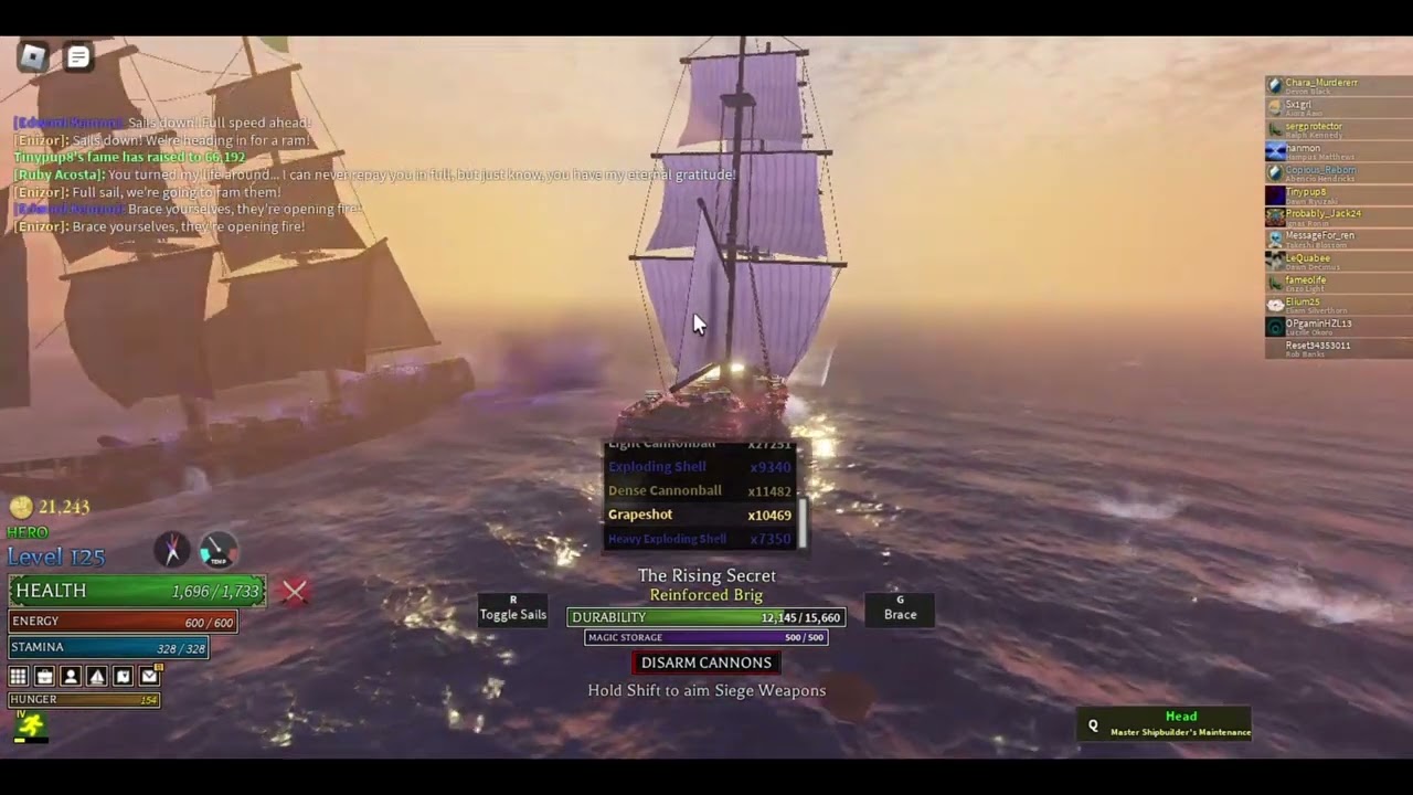 Arcane Odyssey - Destroy my ship? You get your ship destroyed as well (Cannon Fist)