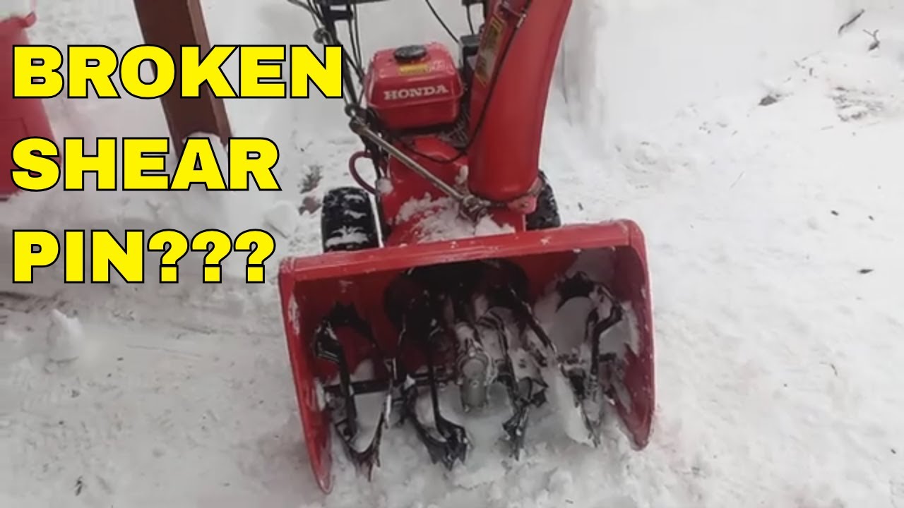 Broken Shear Pin? How To Find Out On Honda Snowblower !