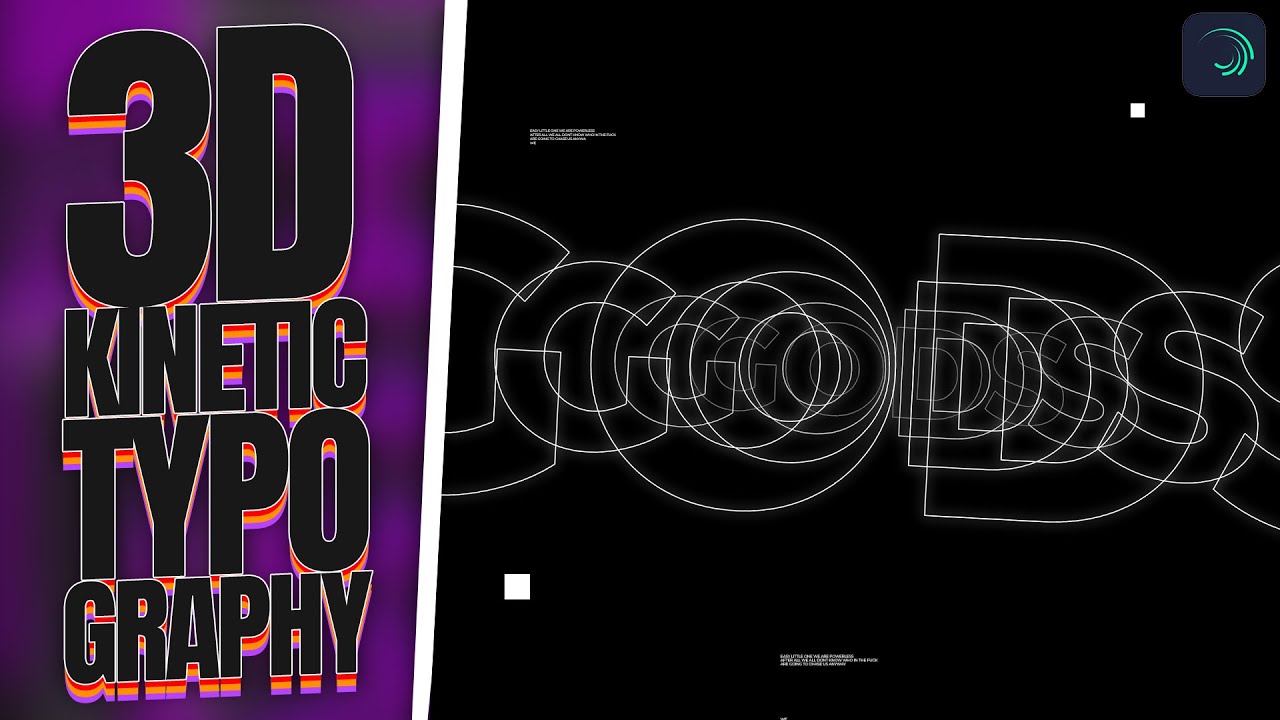 Easy 3D Kinetic Typography Tutorial - Alight Motion