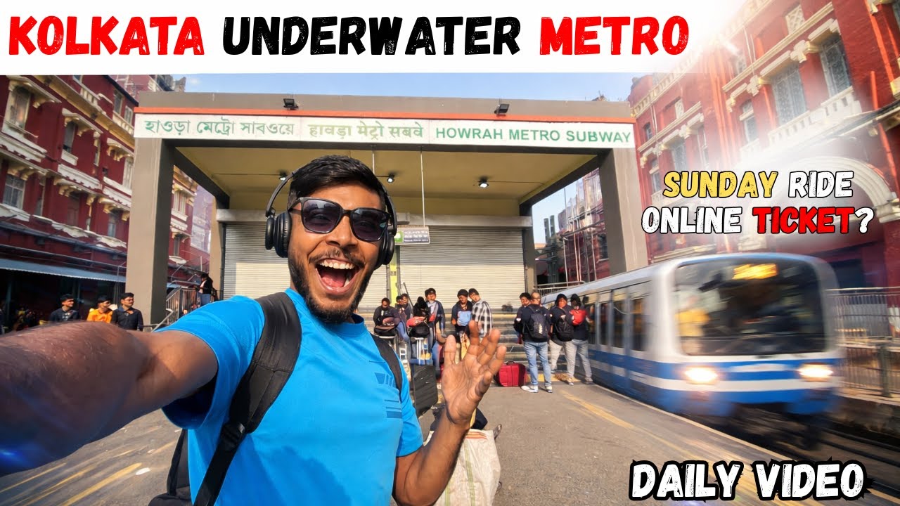 Howrah Underwater Metro Experience | Kolkata Metro App | Sunday Morning in Kolkata