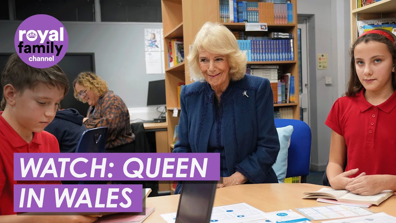WATCH: The Queen Visits Cyfarthfa Primary School in Merthyr Tydfil Wales Replay