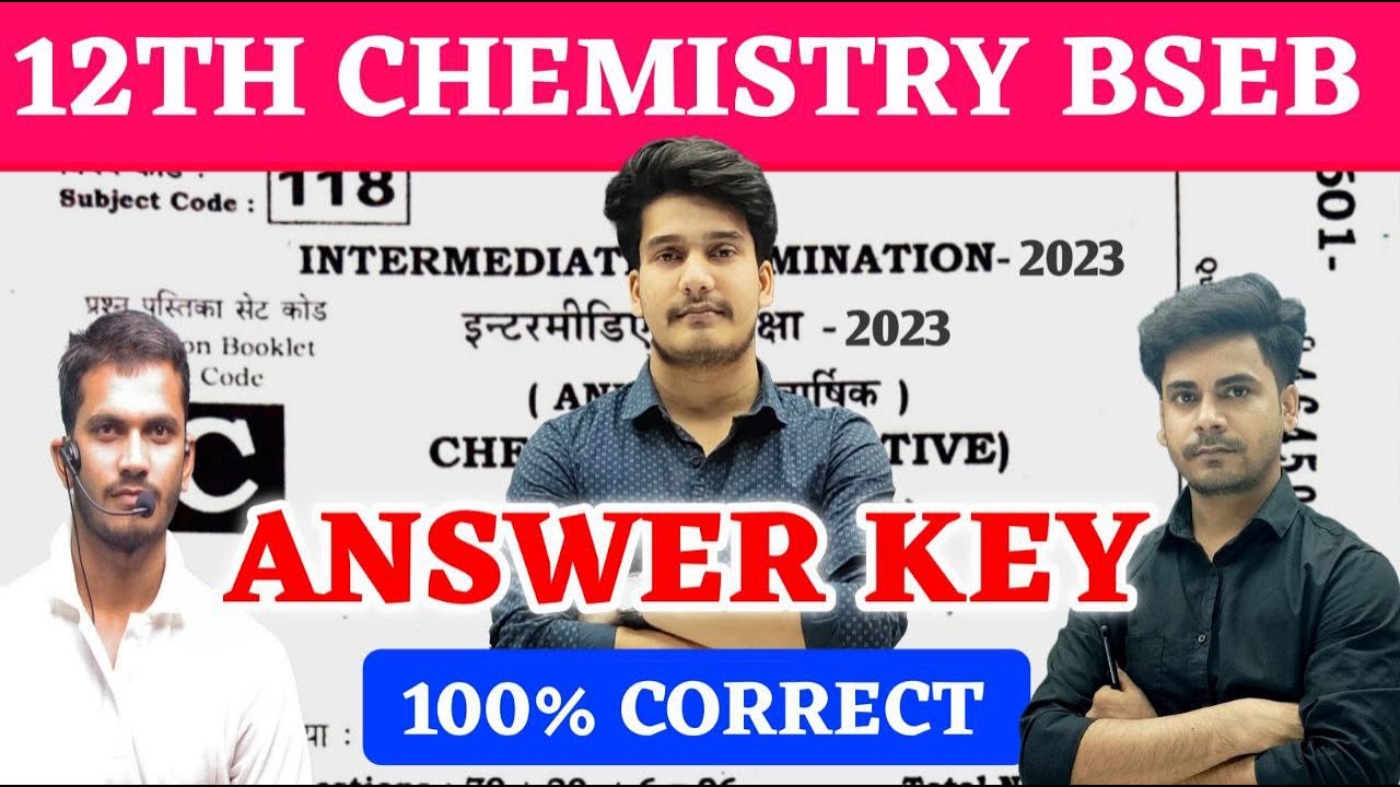 12th Chemistry Answer Key 2023 | Chemistry Class 12 Objective Answer Solution 2023 | Education Baba