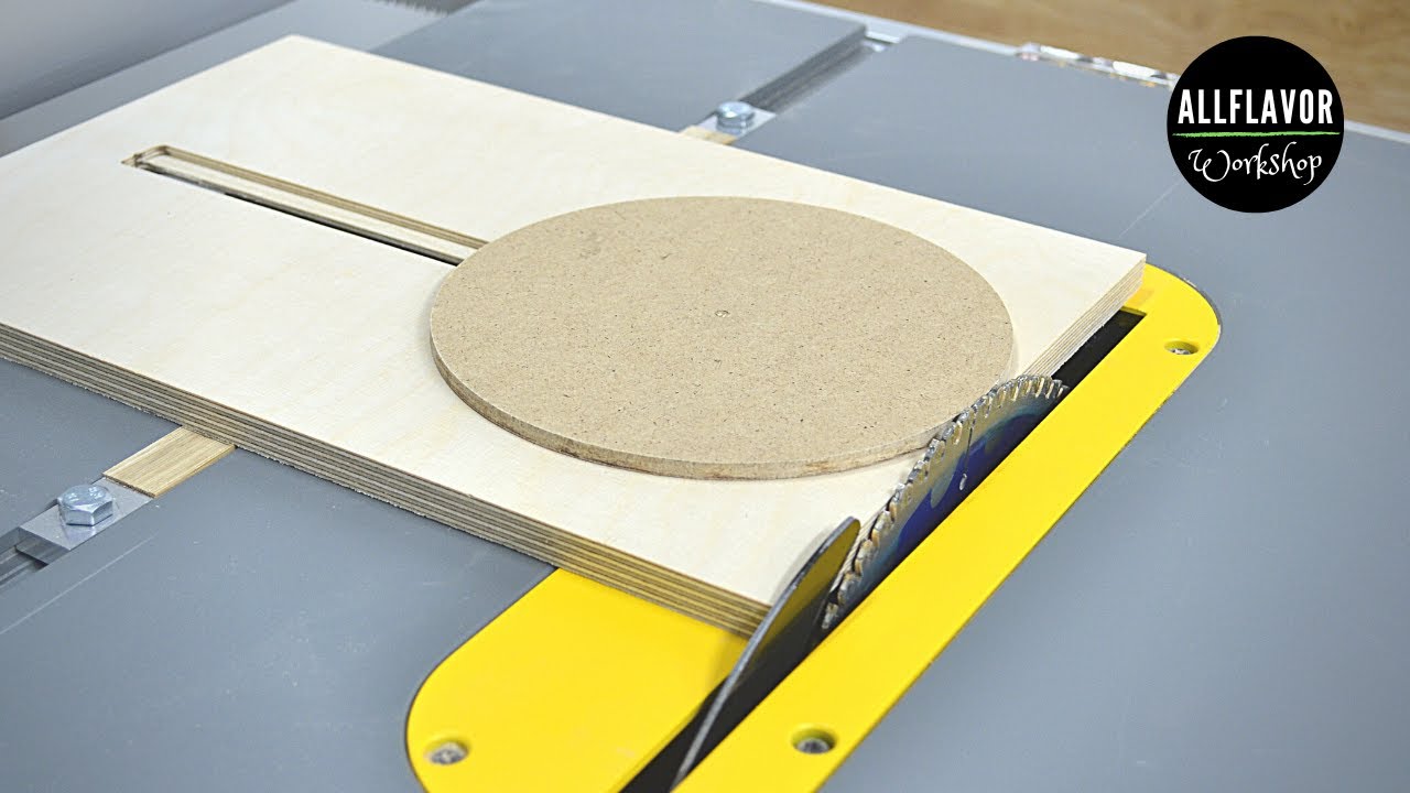 Adjustable Table Saw Circle Jig | How to Cut a Circle on a Table Saw