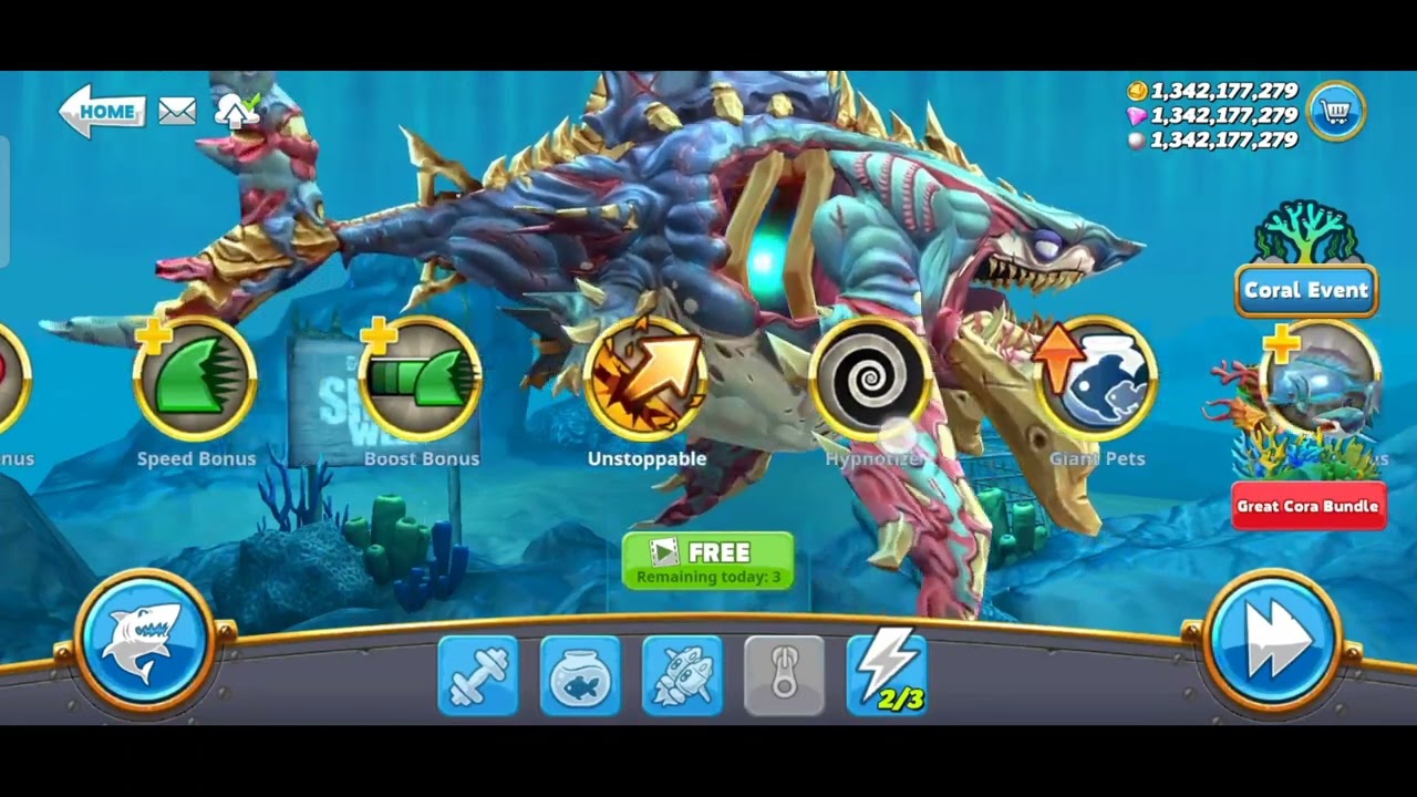 HUNGRY SHARK WORLD MOD MAX LEVEL - GAMEPLAY ✅