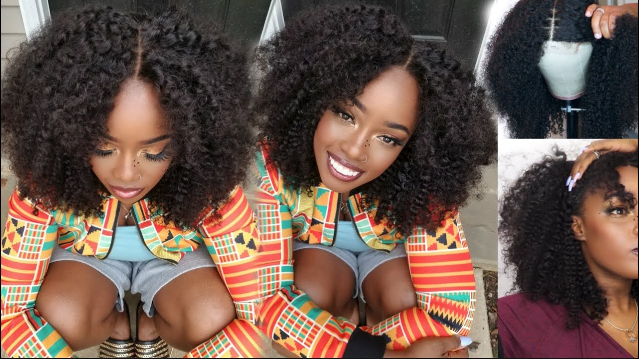 One of The BEST Natural Wigs Period! GLUELESS 3B-3C Lace Closure Wig! | Her Given Hair