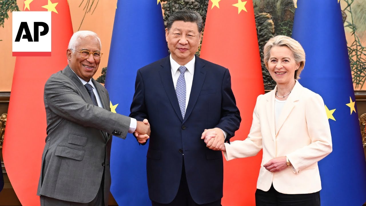 EU leaders meet China President Xi Jinping to discuss trade and conflicts
