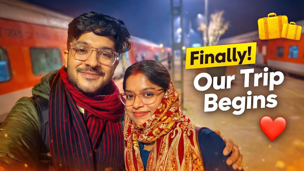 Finally !! Our Trip Begins 🧳 | Couple Night Journey Vlog | Daily Vlog