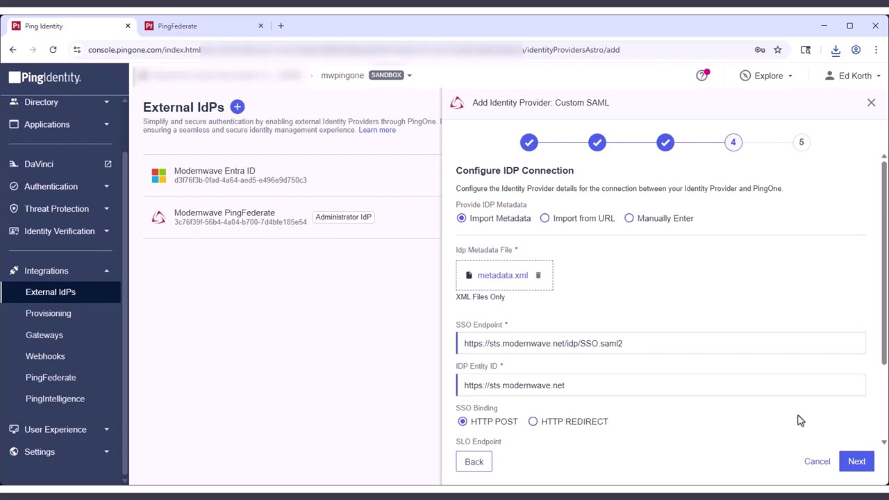 Ping Identity Hybrid Authentication — Module 4 Lab Clip