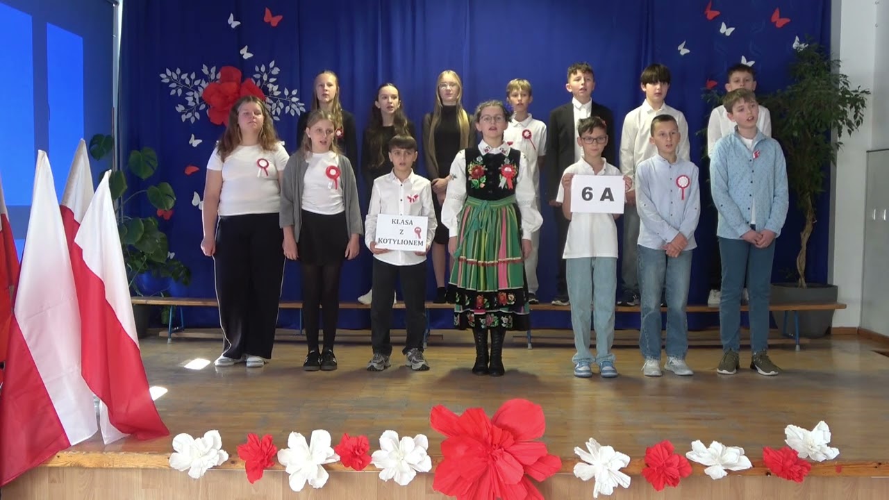 Pieśń patriotyczna w wykonaniu kl. 6a
