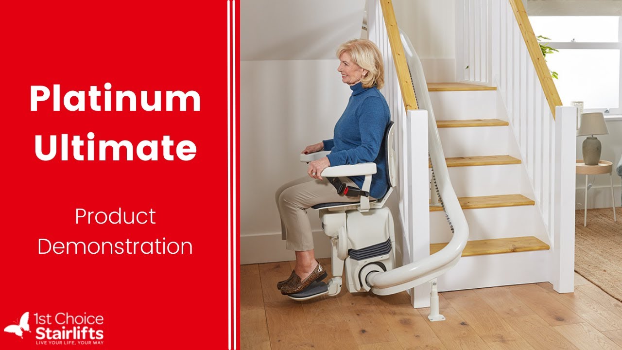 Platinum Ultimate - Curved Stairlift Review and Demonstration - How a stairlift works