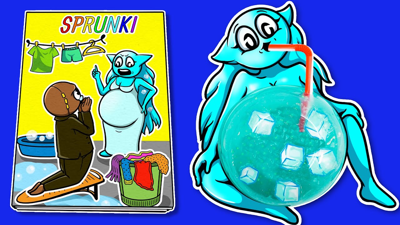 Making INCREDIBOX SPRUNKI Game Book 📚 (➕ Aqua Sprunki Pregnant Squishy Surgery) DIY 소닉 테이프