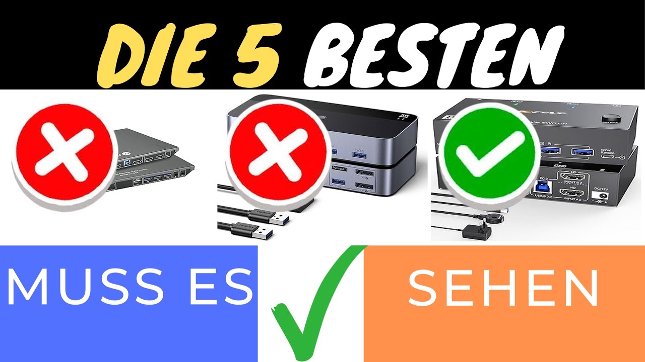 DIE 3 BESTEN KVM SWITCHES FÜR DUAL-MONITOR 4K 144HZ IM TEST 2025! 🚀💻