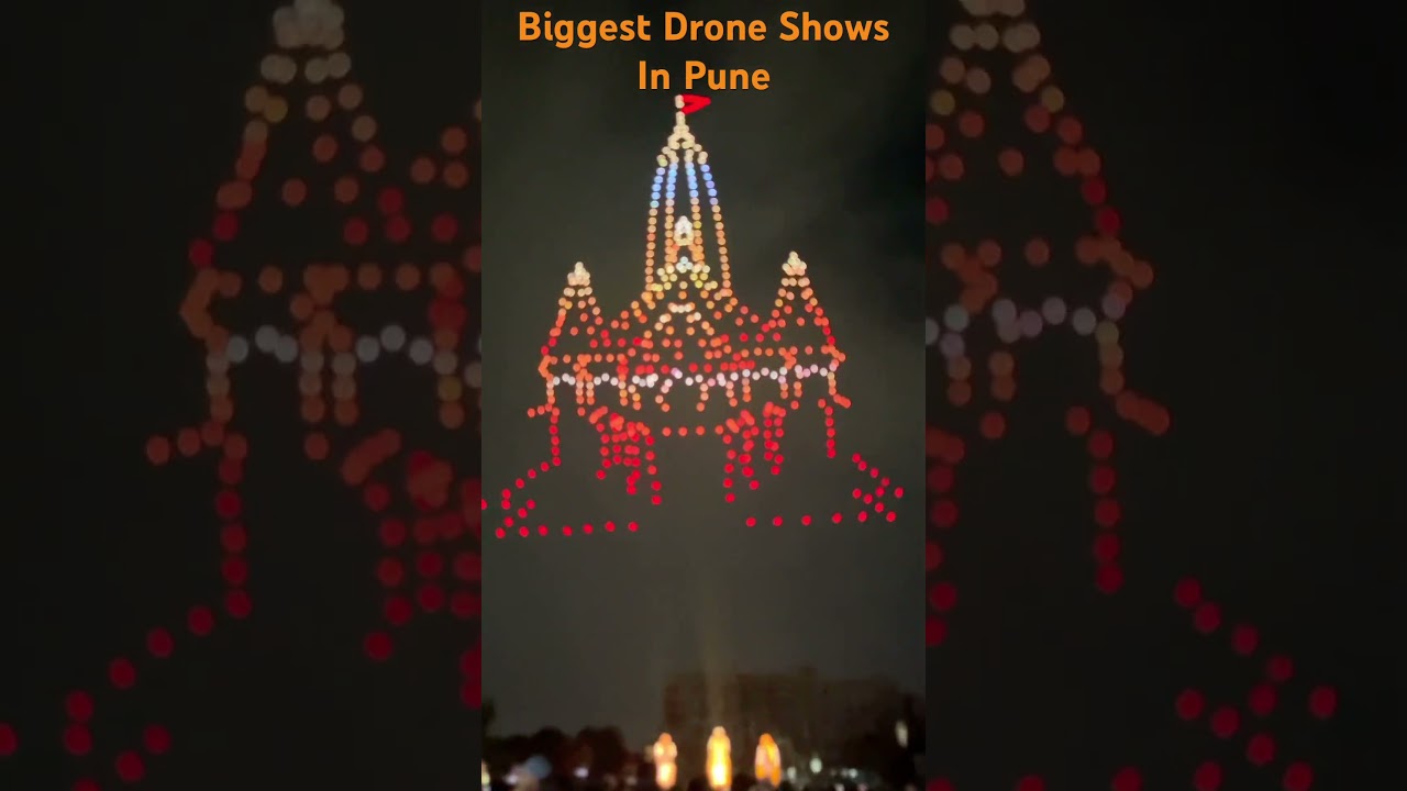 Biggest Drone Show S P College Pune. #droneshow #ytshorts #shortvideo #maharashtra #pune #nature