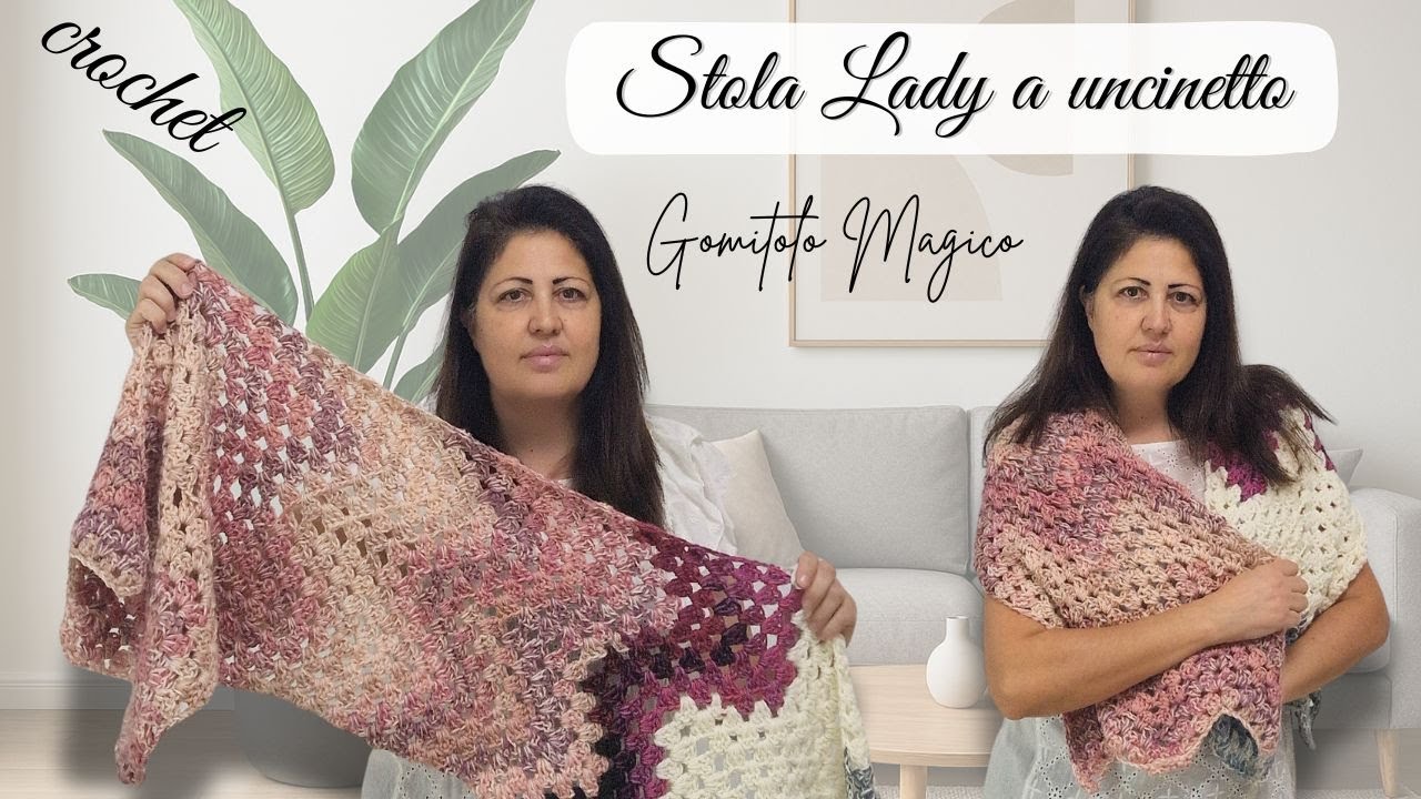 Ho realizzato una stola a uncinetto  con avanzi di filato, punto chevron #crochet #uncinetto