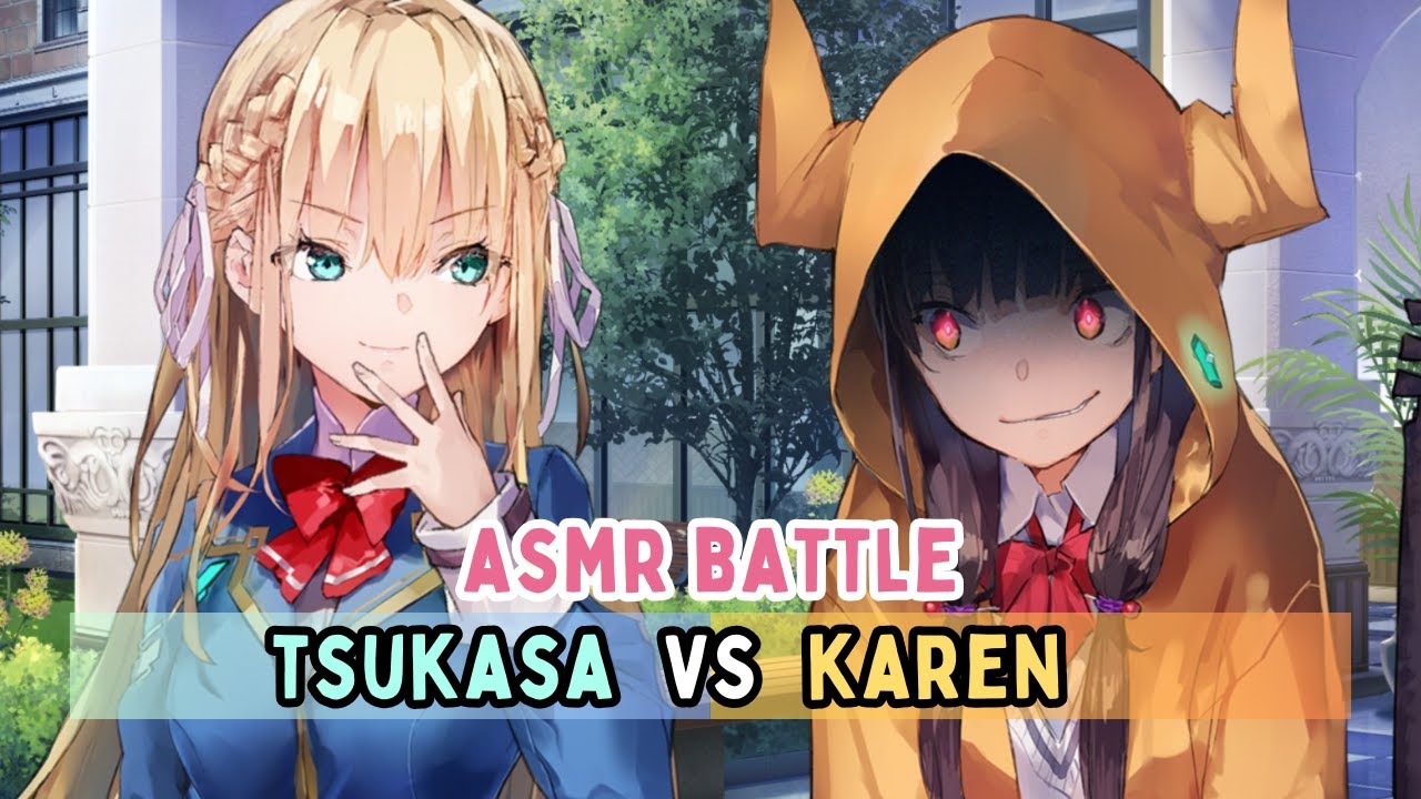 [Eng Sub] ASMR Battle Awakened Tsukasa vs Karen-chan on the Bench | Heaven Burns Red