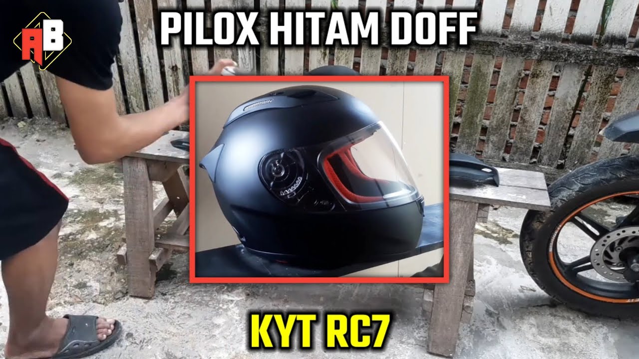Cat Ulang Helm Kyt RC7 | Hitam Doff