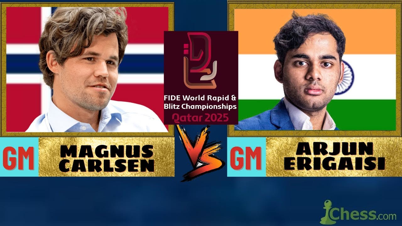 Carlsen vs A Erigaisi | World Rapid, Blitz Championship 2025
