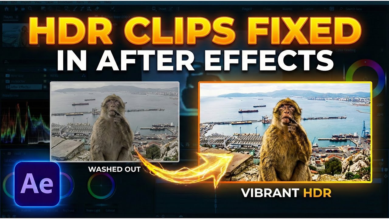 Исправление серых/блеклых HDR-видео в After Effects