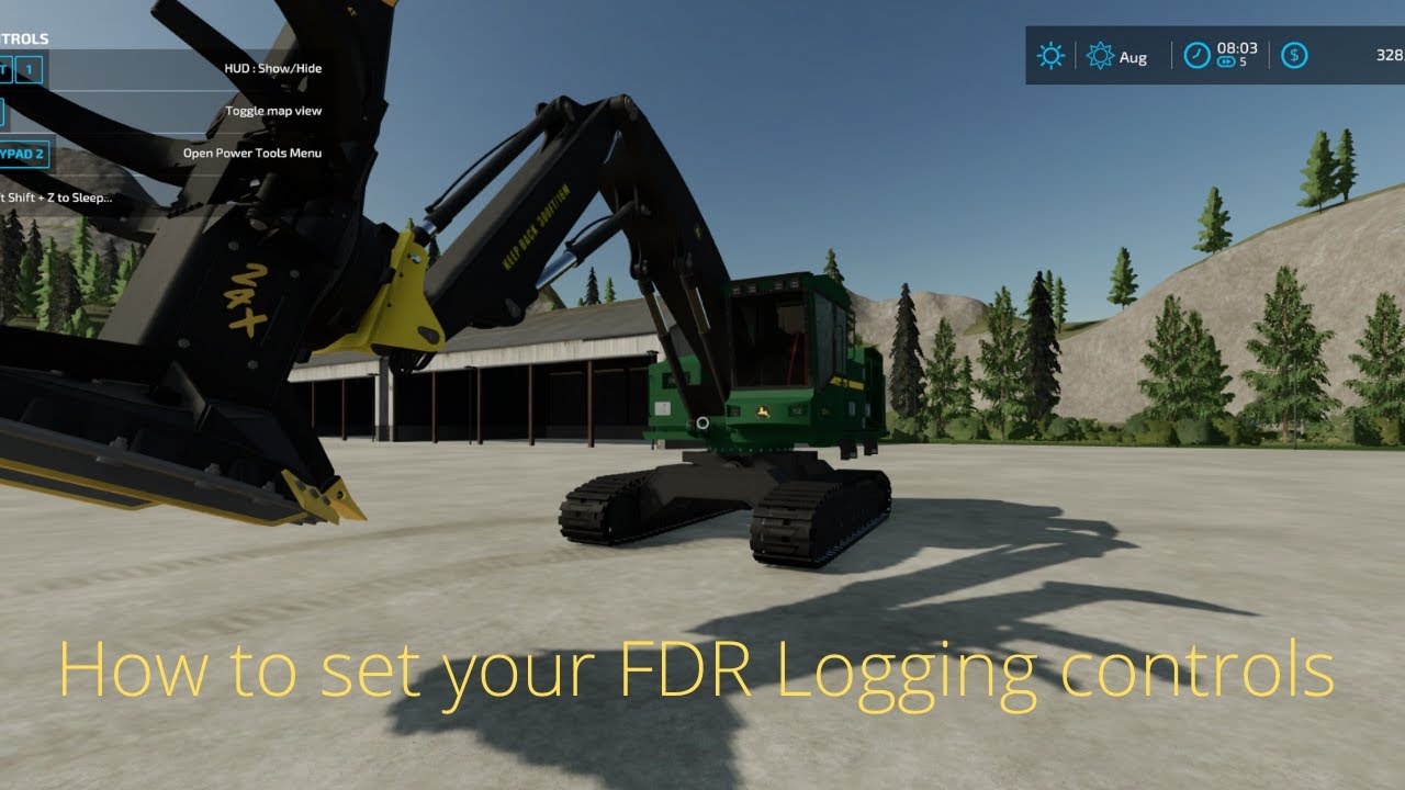 A little tutorial on how to set up your controls for FDR loggings machines    fs22