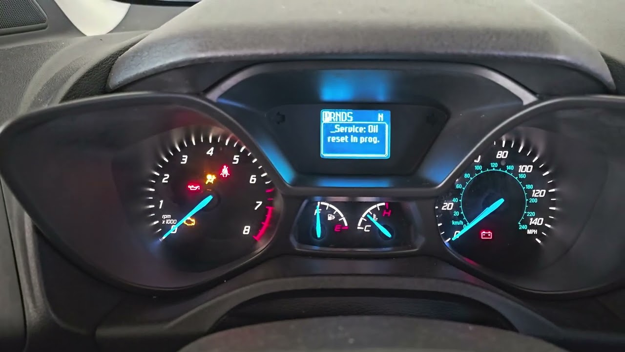 So Easy!  How to Reset the Oil Change light on a 2018 Ford Transit Connect 2.5l 4 cylinder