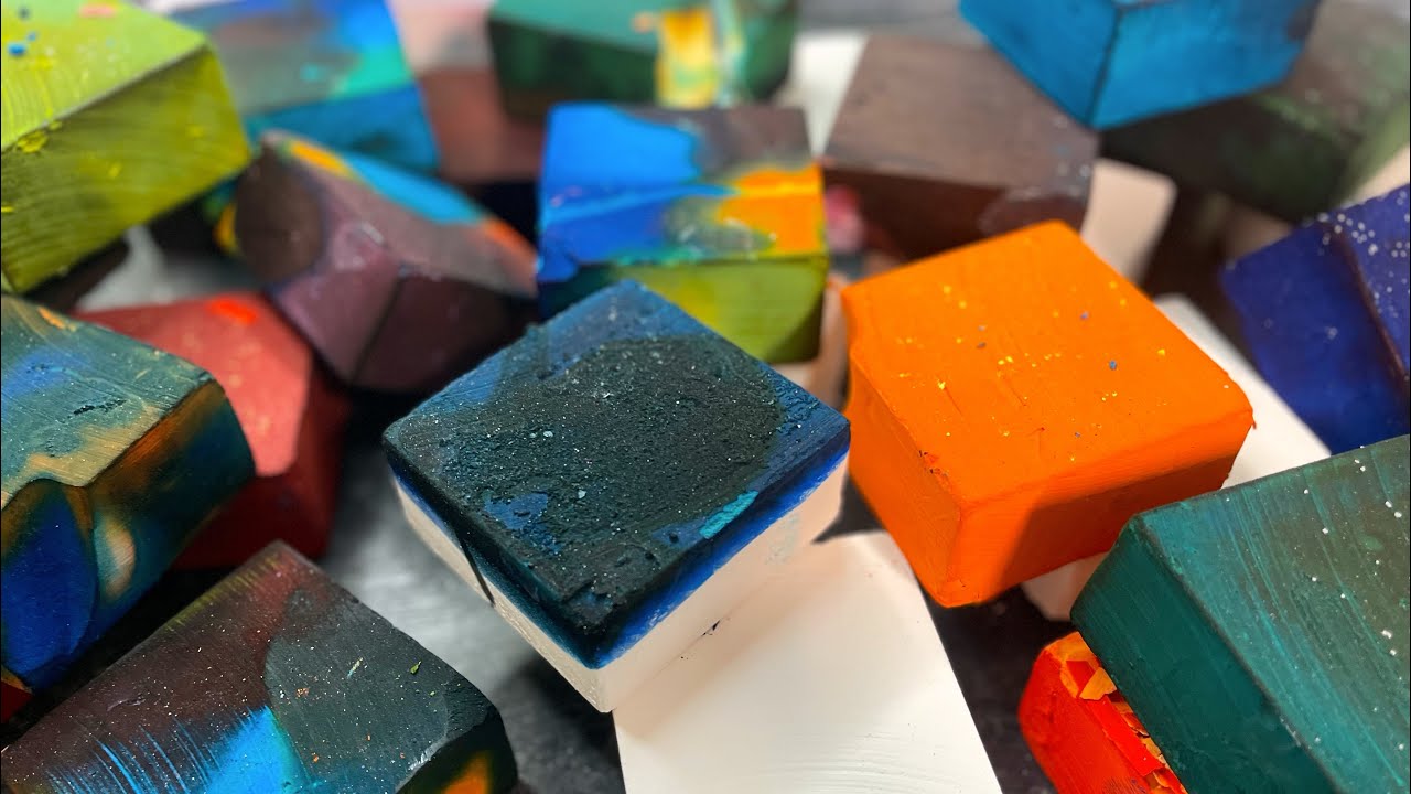 Bunch ‘O Dyed Blocks 🩷✨ Gym Chalk ASMR 