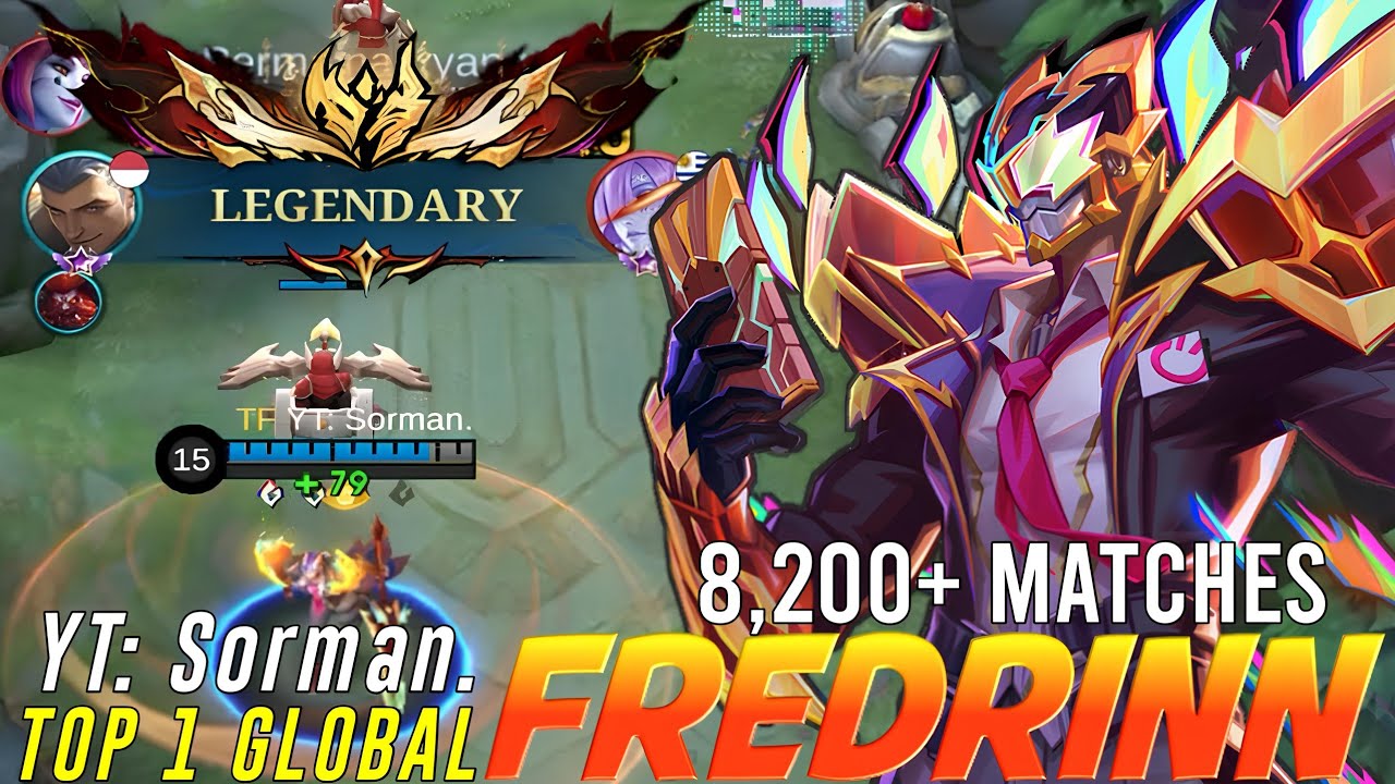 8,200+ Matches Fredrinn Legendary Perfect Gameplay - Top 1 Global Fredrinn by@SormanBoy  - Mlbb
