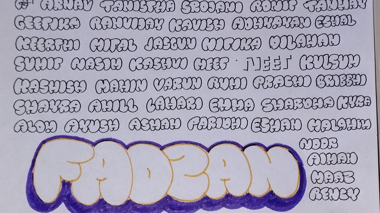 Comment Your Name & Get Bubble Letter Art LIVE 🔴 Darklightarts143#calligraphy #art #fonts #artlovers