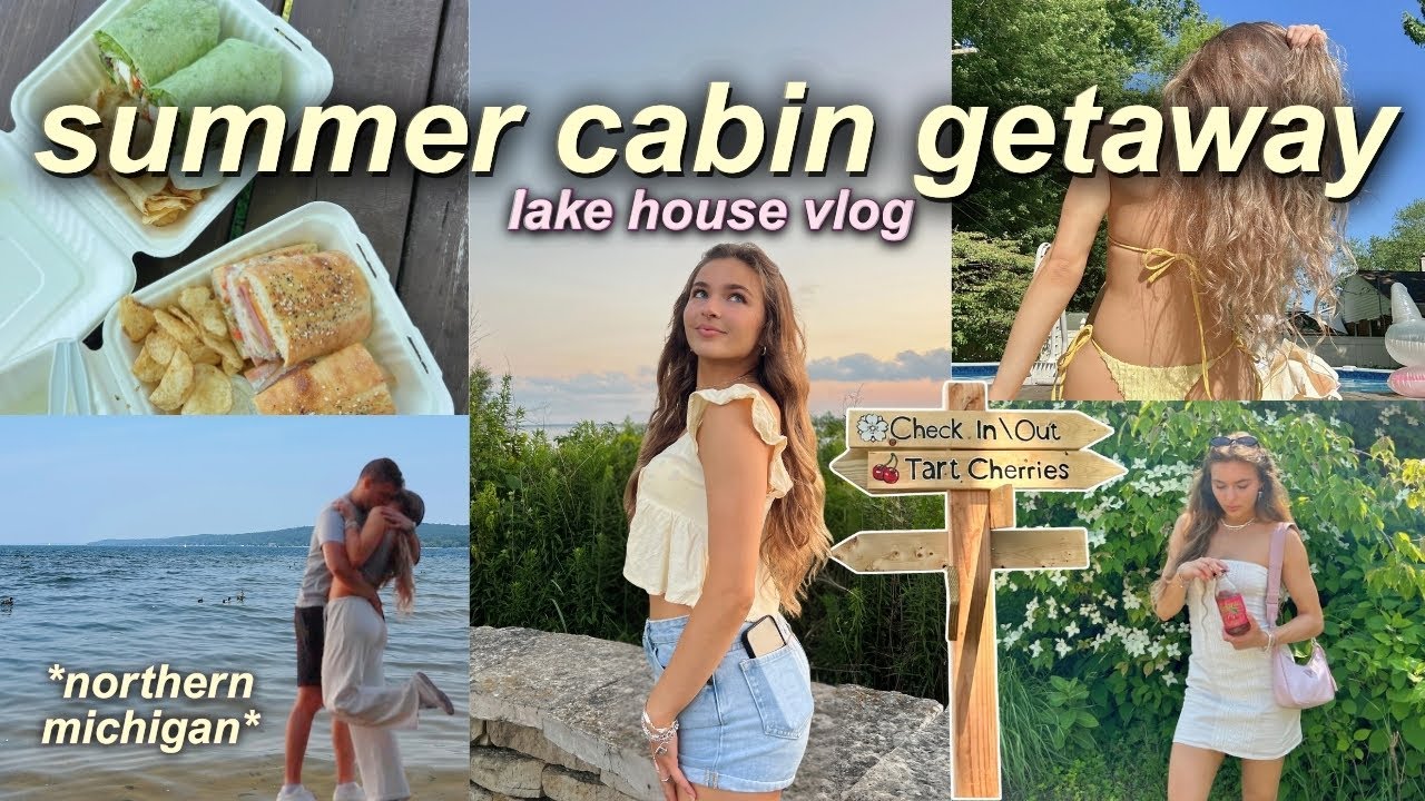 SUMMER CABIN TRIP VLOG 👙 lake house, boat days, & exploring michigan