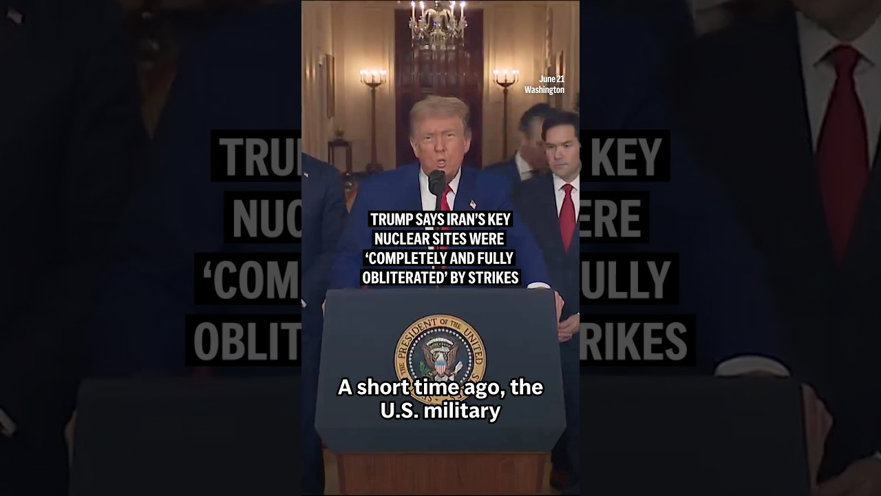 Trump says Iran&rsquo;s key nuclear sites were &lsquo;completely and fully obliterated&rsquo; by strikes