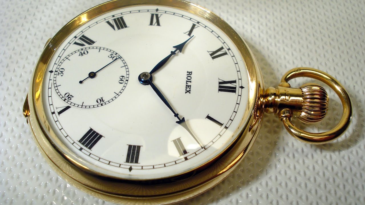 ROLEX SOLID GOLD 9 CARATS POCKET WATCH HOW TO WIND IT UP SET UP THE HANDS AND LITTLE REVIEW