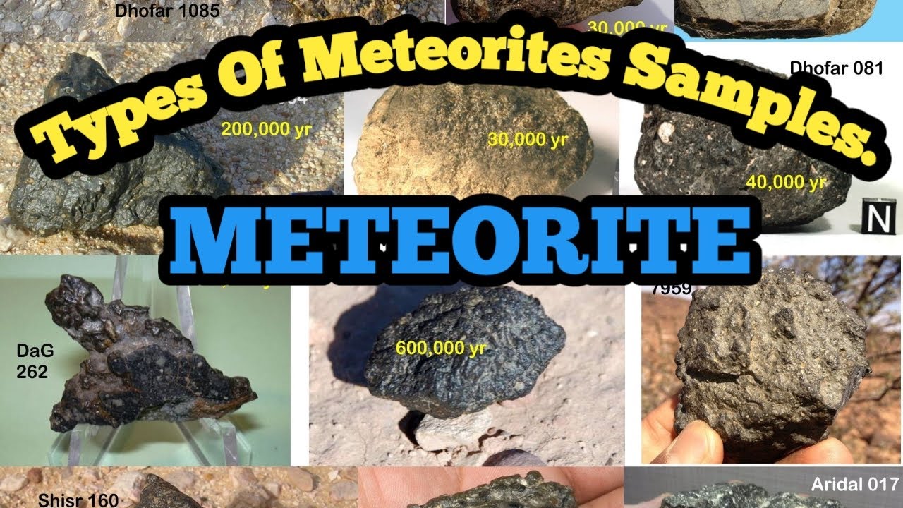 Типы метеоритов Образец || Метеориты, упавшие на поверхность Земли.