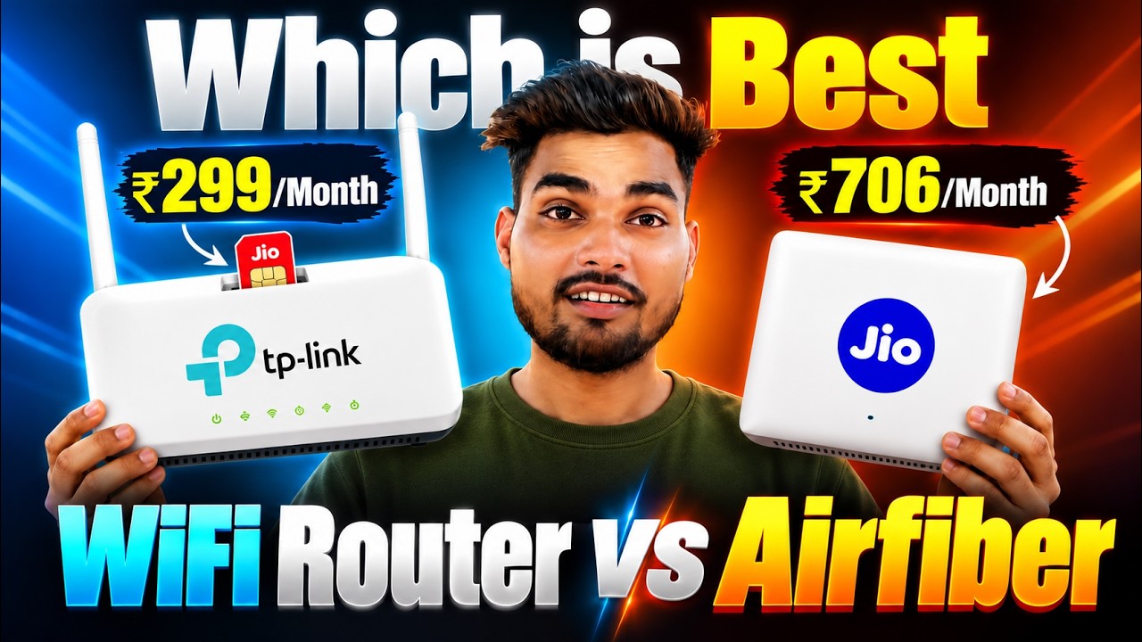 Stop Paying ₹706/Month - Sim WiFi Router vs Jio/Airtel Airfiber [Reality] !!
