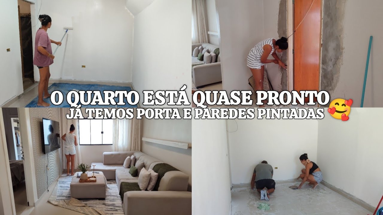 O QUARTO ESTÁ QUASE PRONTO 😍 colocamos a porta e pintamos as paredes, VEM NOVIDADES EM BREVE 🤭