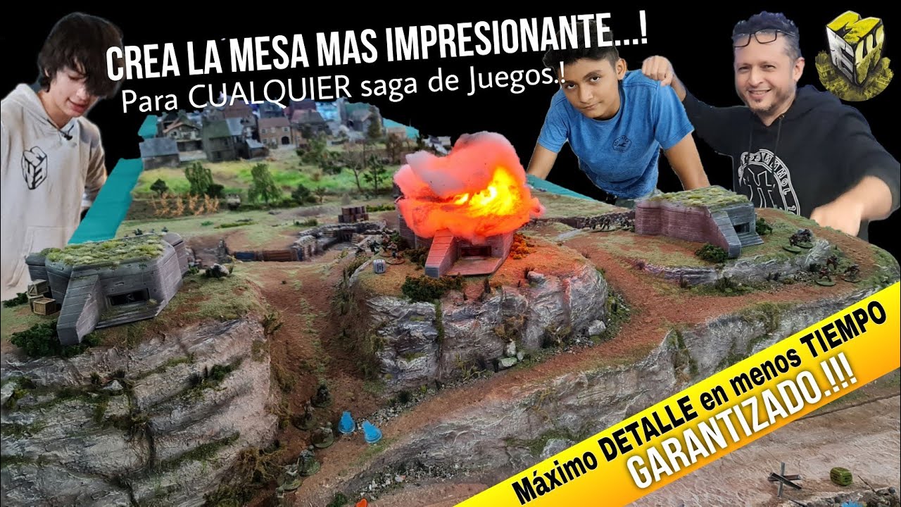 TUTORIAL COMO HACER MESAS DE JUEGO REALISTAS DIORAMAS How to make MINIATURE Model WIP D DAY BA TABLE