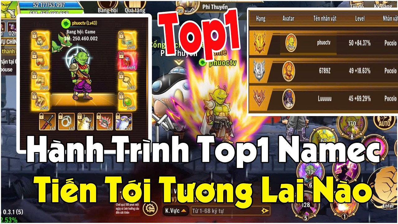 Vũ Trụ Đại Chiến - Hành Trình Leo Top1 Namec - Làm Nhiệm Vụ Cho Phuoctv Qua Tương Lai!