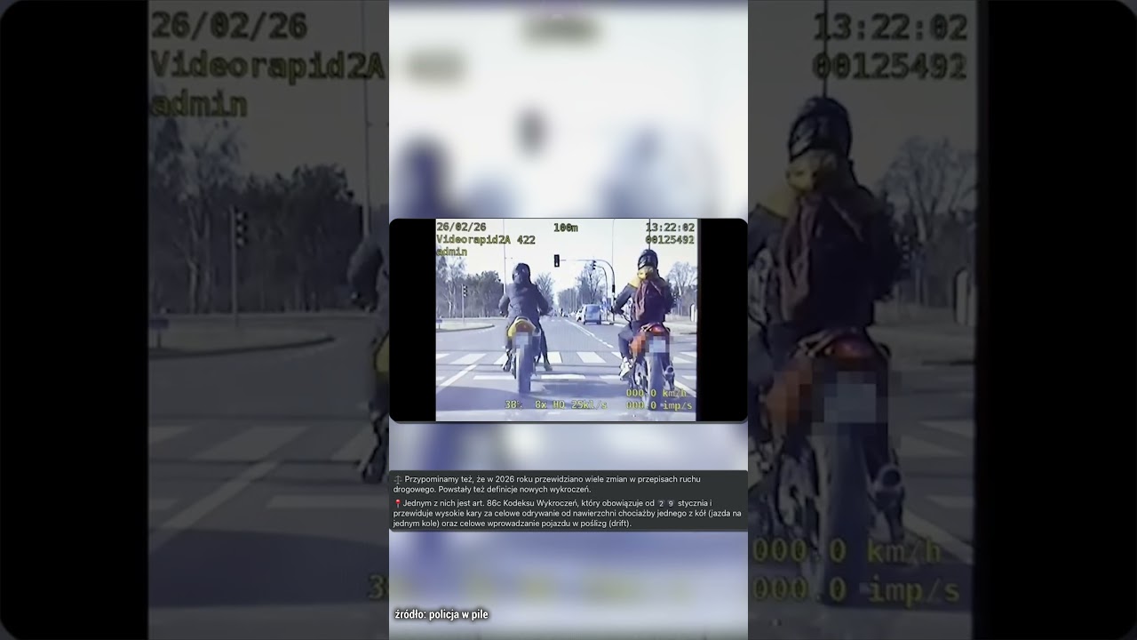 Ucieczka przed policją na motocyklu? NIE BYŁO WARTO!