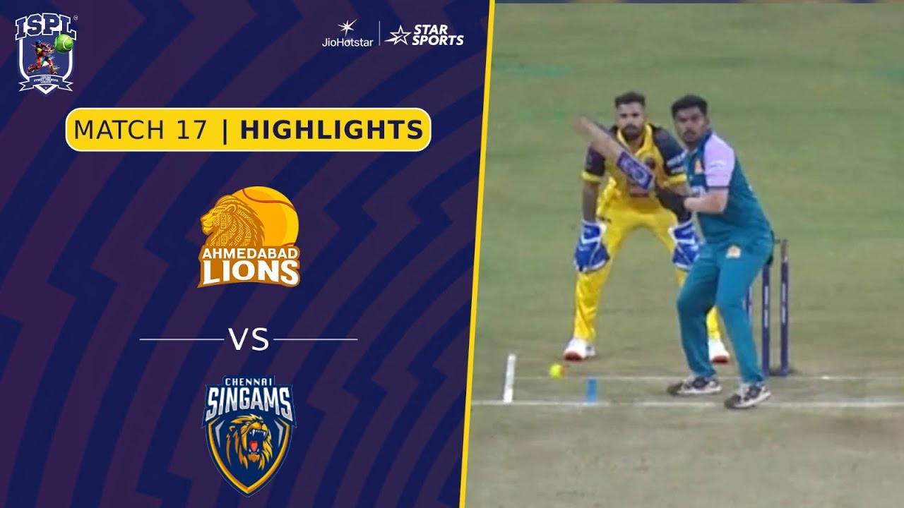 Ajay Devgn’s Ahmedabad Lions secure 20-run win over Chennai Singams | Highlights | #ISPLT10