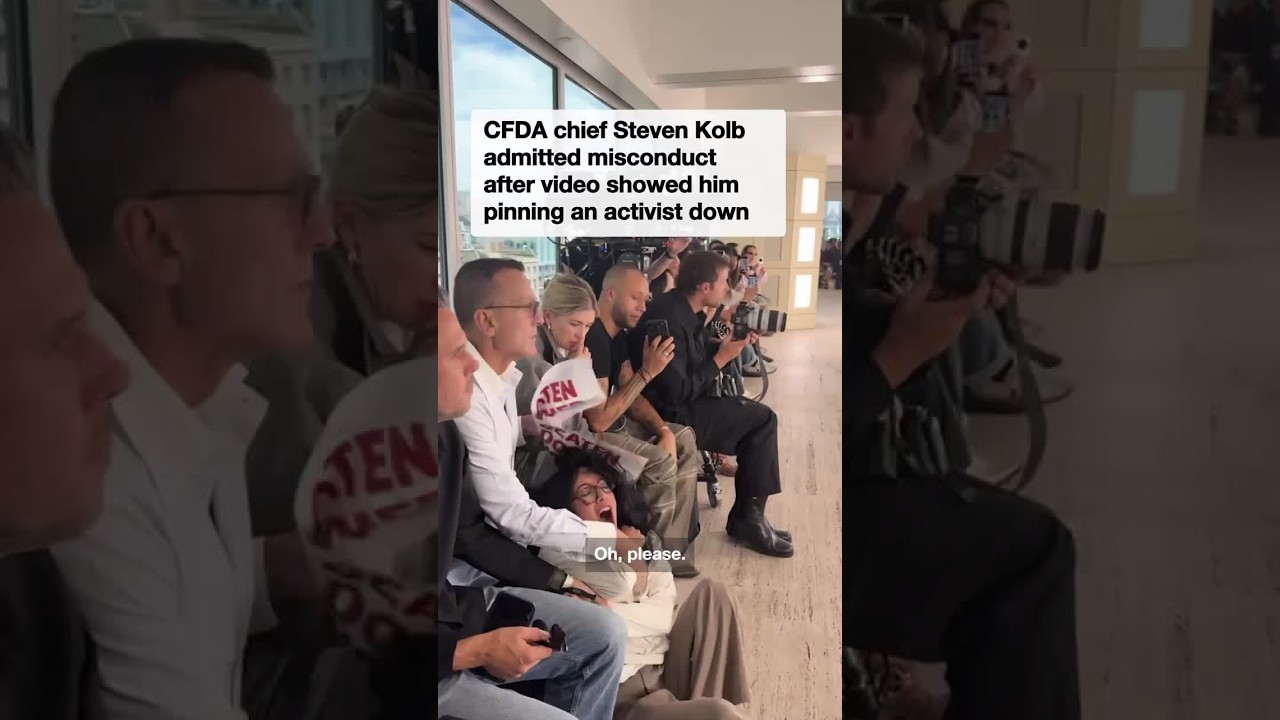 Top fashion boss caught tackling PETA protesters on runway