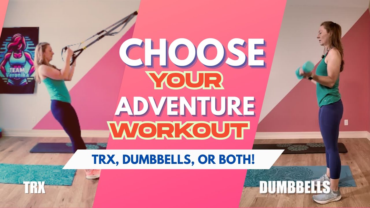 Dumbbells or TRX!  30 Minutes of Muscle-Building for you Entire Body!