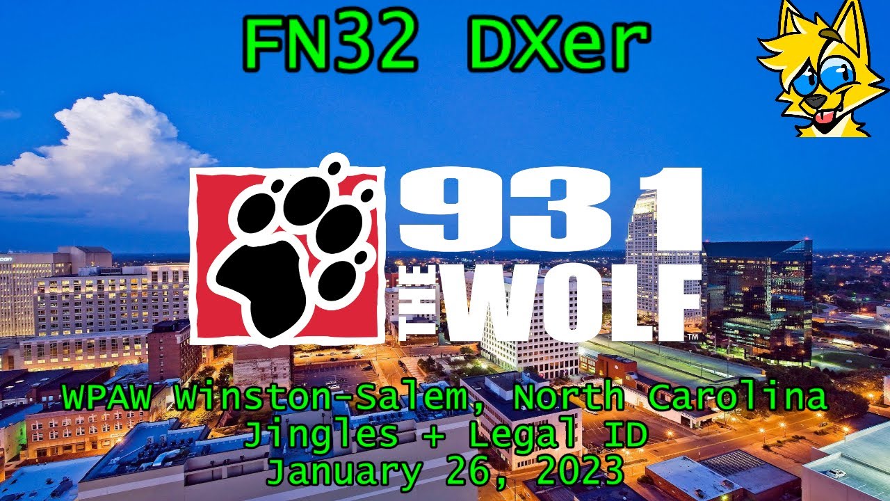 93.1 The Wolf | WPAW Winston-Salem, North Carolina Jingles + Legal ID (1/26/23)