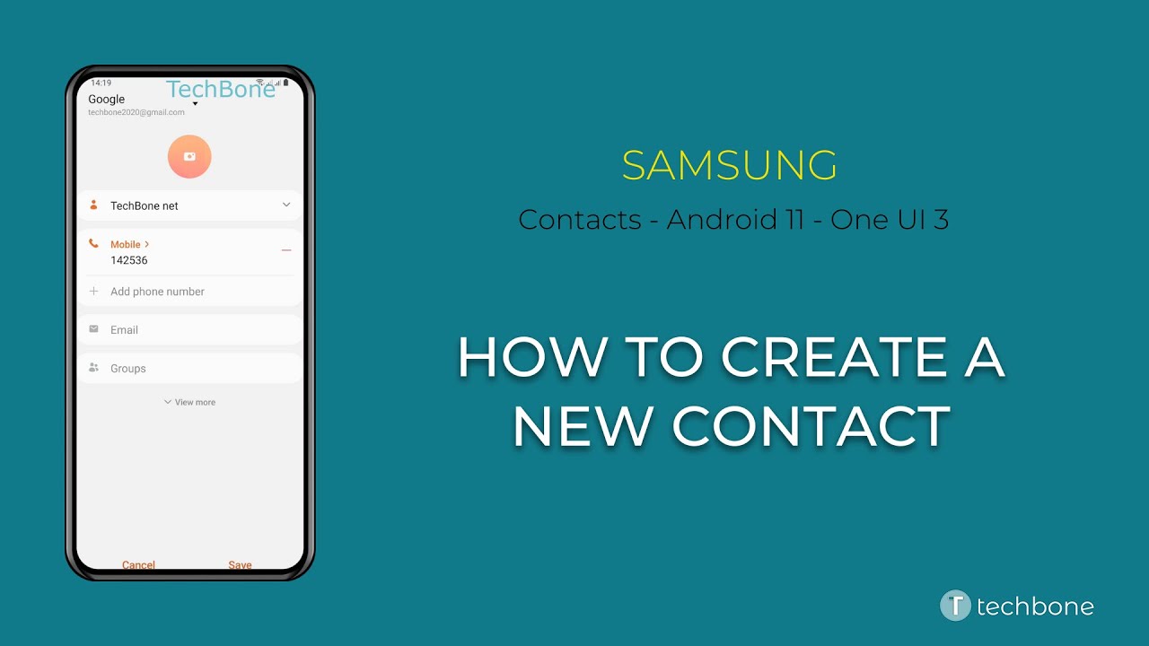 How to Create a new Contact - Samsung Contacts [Android 11 - One UI 3]